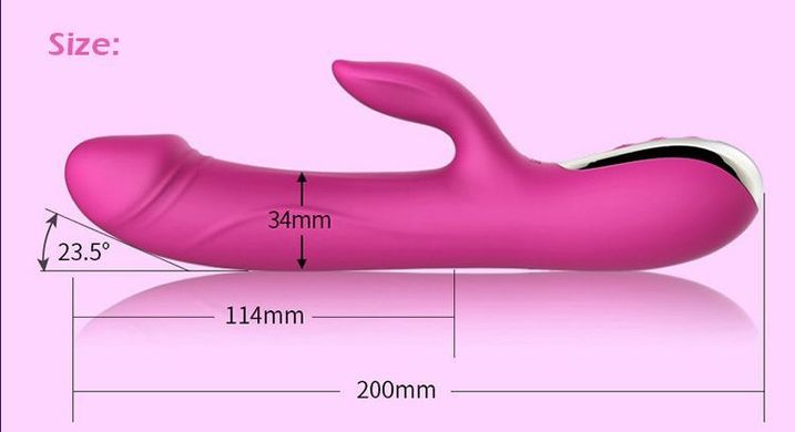 Вибратор-пульсатор Leten Automatical Thrusting Vibrator с подогревом SO2128 фото