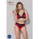 Трусики з широкою гумкою і мереживом Passion PS001 PANTIES L, red-black SO4167 фото 3