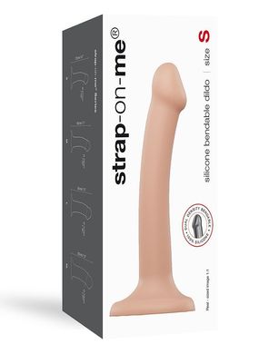 Насадка для страпону Strap-On-Me Dual Density Dildo Flesh S, діаметр 2,7 см, двошарова, гнучкий SO2353 фото