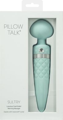 Роскошный вибромассажер PILLOW TALK - Sultry Teal с кристаллом Сваровски SO2718 фото