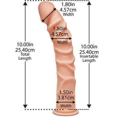 Фалоімітатор Doc Johnson The D - Ragin D - 10 Inch Without Balls - ULTRASKYN, діаметр 3,8 см SO1592 фото