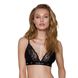 Еластичний топ з мереживом Passion PS001 TOP S, black SO4177 фото 1