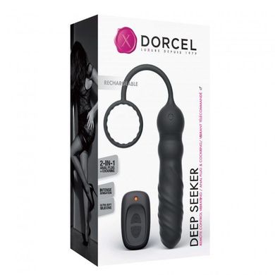 Анальний вібратор Dorcel Deep Seeker з ерекційним кільцем і пультом ДК SO4069 фото