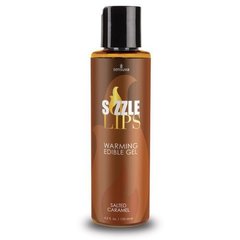 Согревающий массажный гель Sensuva - Sizzle Lips Salted Caramel (125 мл), без сахара, съедобный SO3211 фото