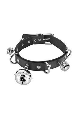 Нашийник c дзвіночками Fetish Tentation Choker Bells, екошкіра SO2238 фото