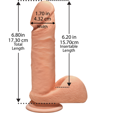 Фаллоимитатор Doc Johnson The D - Perfect D - 7 Inch With Balls - ULTRASKYN SO1576 фото