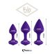 Набір силіконових анальних пробок FeelzToys - Bibi Butt Plug Set 3 pcs Purple SO5064 фото 4