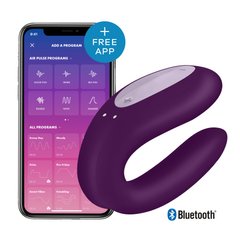 Смарт-вібратор для пар Satisfyer Double Joy Violet із широким кліторальним стимулятором SO3899 фото