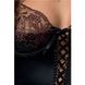 Корсет з пажами BRIDA CORSET black XXL/XXXL - Passion Exclusive, трусики, шнурівка PS22715 фото 5