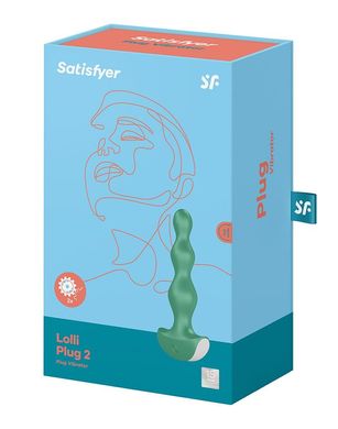 Анальный стимулятор-бусины с двумя моторами Satisfyer Lolli-Plug 2 (green) SO4926 фото