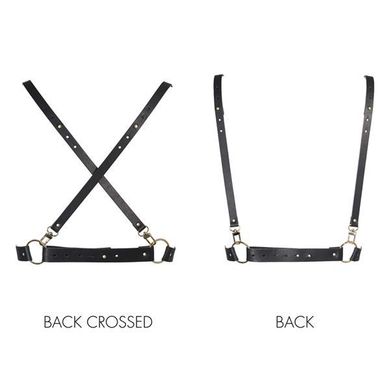 Портупея Bijoux Indiscrets MAZE - X Harness Black, екошкіра SO2676 фото