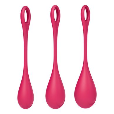 Набор йони бусин Satisfyer Yoni Power 1 Red, диаметр 2-2,5-3см, вес 22-46-74гр SO5547 фото