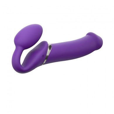 Безремневой страпон с вибрацией Strap-On-Me Vibrating Violet XL, диаметр 4,5см, пульт ДУ, регулируем SO3827 фото