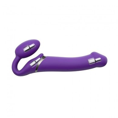 Безремінний страпон з вібрацією Strap-On-Me Vibrating Violet XL, діам. 4,5 см, пульт ДК, регульовани SO3827 фото