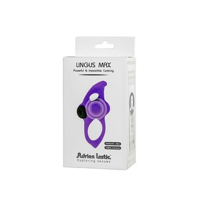 Эрекционное кольцо Adrien Lastic Lingus MAX Violet с вибрацией AD30723 фото