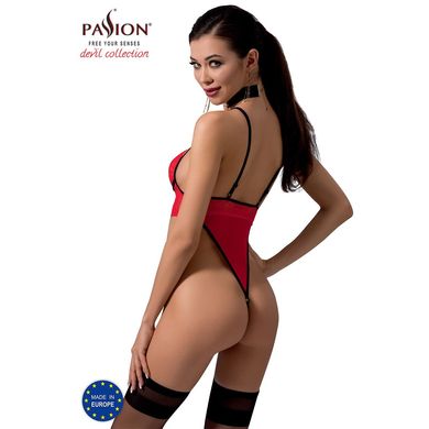 Боді з високим вирізом стегна Passion Exclusive AKITA BODY XXL/XXXL, red PS24203 фото