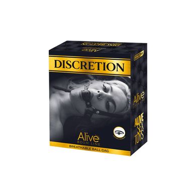 Воздухопроницаемый кляп Alive Discretion Black SO5997 фото