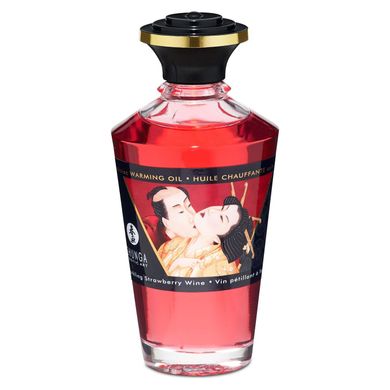 Разогревающее масло Shunga APHRODISIAC WARMING OIL - Sparkling Strawberry Wine (100 мл) SO2497 фото