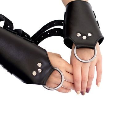 Манжети для підвісу за руки Art of Sex – Kinky Hand Cuffs For Suspension, чорні, натуральна шкіра SO5183 фото