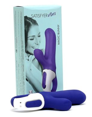 Потужний вібратор-кролик Satisfyer Vibes Magic Bunny, два мотори, літій силікон, 12 режимів роботи SO2200 фото