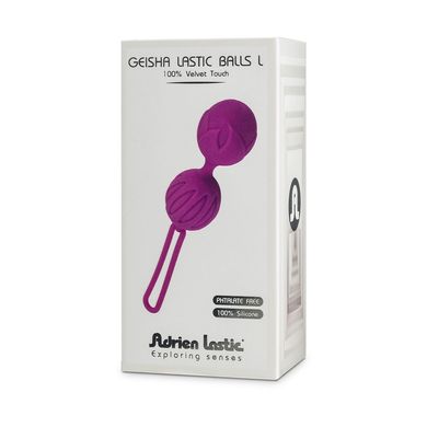 Вагінальні кульки Adrien Lastic Geisha Lastic Balls BIG Violet (L), діаметр 4 см, вага 90 гр AD40293 фото