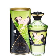 Розігрівальна олія Shunga Aphrodisiac Warming Oil – Midnight Sorbet (100 мл) без цукру, смачна SO2502 фото