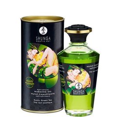 Органическое разогревающее масло Shunga APHRODISIAC WARMING OIL - Exotic green tea (100 мл) SO2503 фото