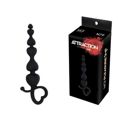 Анальні буси MAI Attraction Toys №79 Black, довжина 18 см, діаметр 3,1 см SO4637 фото