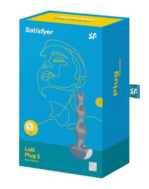 Анальный стимулятор-бусины с двумя моторами Satisfyer Lolli-Plug 2 (ice blue) SO4927 фото