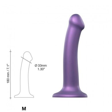 Насадка для страпона Strap-On-Me Mono Density Dildo Violet M, диам. 3,3см, однослойный силикон SO3570 фото