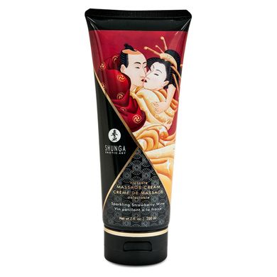 Съедобный массажный крем Shunga KISSABLE MASSAGE CREAM - Sparkling Strawberry Wine (200 мл) SO2506 фото