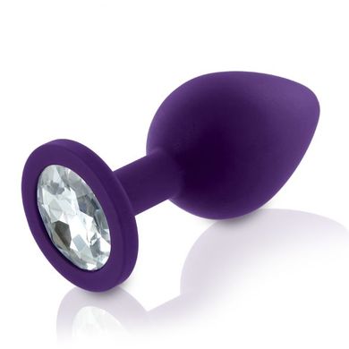 Набір силіконових анальних пробок із кристалом Rianne S: Booty Plug Set Purple, діаметр 2,7см, 3,5см SO3908 фото