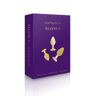 Набор анальных пробок с кристаллом Rianne S: Booty Plug Set Purple, диаметр 2,7см, 3,5см, 4,1см SO3908 фото