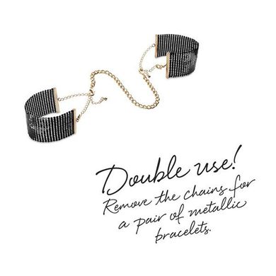 Украшение-наручники Bijoux Indiscrets Desir Metallique Handcuffs - Black SO2663 фото