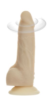 Фаллоимитатор ADDICTION - Naked - 7" Rotating & Vibrating Dildo with Remote - Vanilla SO5589 фото