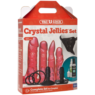 Страпон Doc Johnson Vac-U-Lock - Crystal Jellies Set SO1989 фото