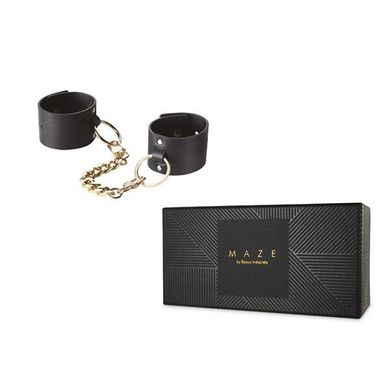 Наручники Bijoux Indiscrets MAZE - Wide Cuffs Black SO2649 фото