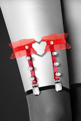 Гартер Bijoux Pour Toi - WITH HEART AND SPIKES Red SO2224 фото