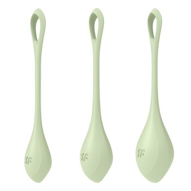 Набор йони бусин Satisfyer Yoni Power 2 Light Green, диаметр 2-2,5-3см, вес 22-44-73гр SO5549 фото