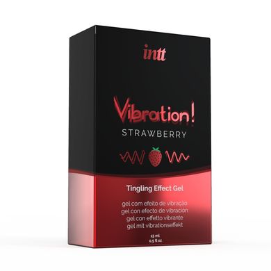 Рідкий вібратор Intt Vibration Strawberry (15 мл), густий гель, дуже смачний, діє до 30 хвилин SO2921 фото