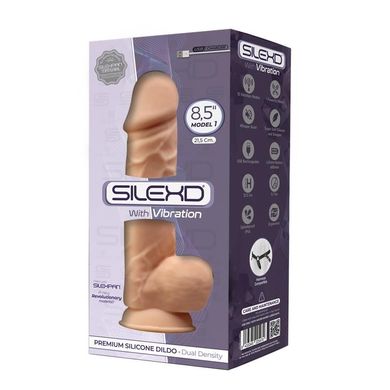 Фаллоимитатор с вибрацией SilexD Norman Vibro Flesh (MODEL 1 size 8,5in), двухслойный, диаметр 5см SO5016 фото