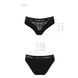 Трусики з широкою гумкою і мереживом Passion PS001 PANTIES L, black SO4159 фото 6