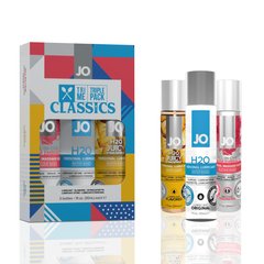 Набір System JO Tri-Me Triple Pack — Classics (3×30 мл) водна, силіконова та смакова змазка SO2839 фото