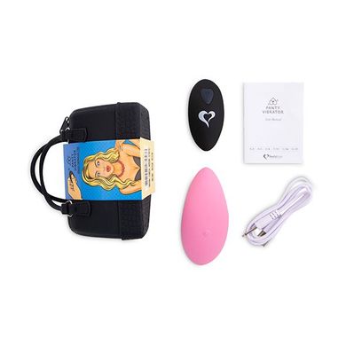 Вібратор в трусики FeelzToys Panty Vibrator Pink з пультом ДК, 6 режимів роботи, сумочка-чохол SO3849 фото