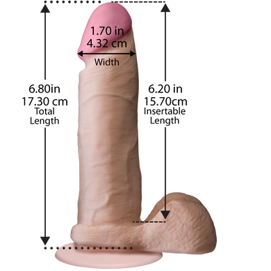 Фалоімітатор Doc Johnson The Realistic Cock 6 inch White – ULTRASKYN, Vack-U-Lock, діаметр 4,3 см SO1550 фото