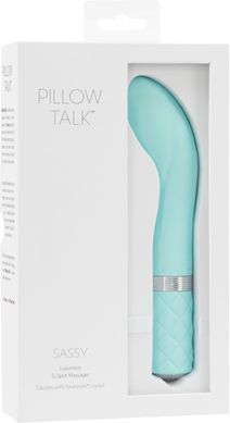 Роскошный вибратор PILLOW TALK - Sassy Teal с кристаллом Сваровски SO2724 фото