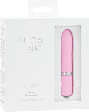 Розкішний вібратор PILLOW TALK - Flirty Pink з кристалом Сваровські, гнучка голівка SO2725 фото