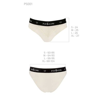 Трусики с широкой резинкой и кружевом Passion PS001 PANTIES ecru, size M SO4164 фото