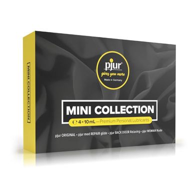 Набір змазок pjur MINI COLLECTION 4×10 мл: med REPAIR glide, WOMAN Nude, ORIGINAL, BACKDOOR Relaxing SO6710 фото