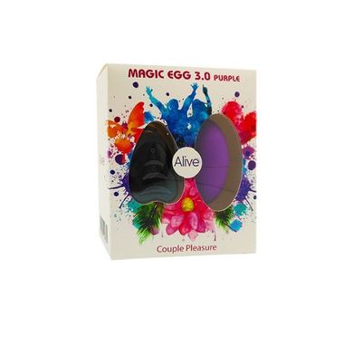 Виброяйцо Alive Magic Egg 3.0 Purple с пультом ДУ, на батарейках AL40763 фото